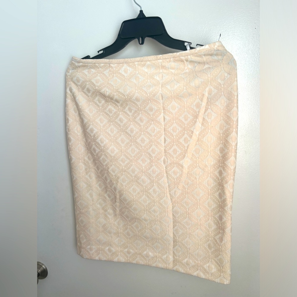 Cream White Midi Skirt Calvin Klein Size 6